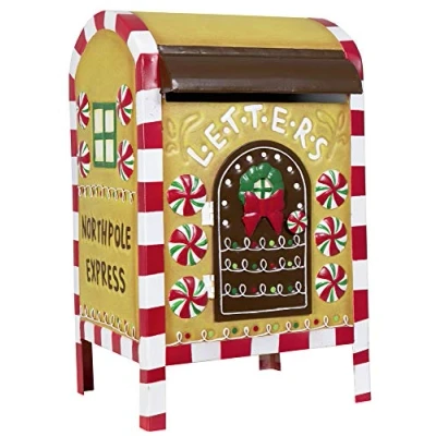 Abbildung von Christmas Paradise Weihnachtlicher Deko Briefkasten Metall Mailbox Dekoration 33cm Bunt