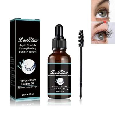 Abbildung von Schnelles Wachstum Verstärkendes Wimpernserum, Bio Rizinusöl Wimpernserum,Rapid Growth Stärkendes Wimpernserum,Wimpernverstärkungsserum,Stärkung und Ernährung Ihrer natürlichen Wimpern
