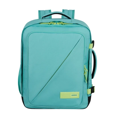 Abbildung von American Tourister Take2Cabin Ryanair/Wizz Air/Vueling Kabinentasche 40 x 30 20 cm, 26.5 L, 0.60 kg, Handgepäck, Flugzeug Rucksack MS, Türkis/Grün (Dusty Turquoise/Lime)