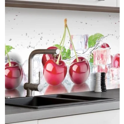 Abbildung von MyMaxxi Dekorationsfolie Küchenrückwand Cherry selbstklebend Spritzschutz Folie
