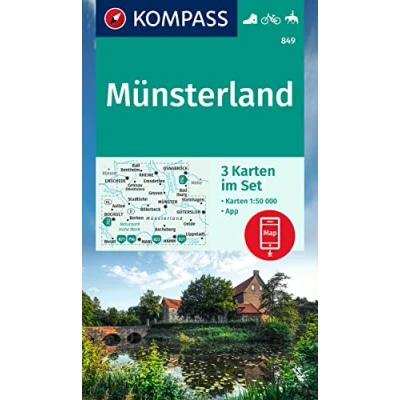 Abbildung von KOMPASS Wanderkarten Set 849 Münsterland (3 Karten) 1:50.000: inklusive Karte zur offline Verwendung in der App. Fahrradfahren. Reiten