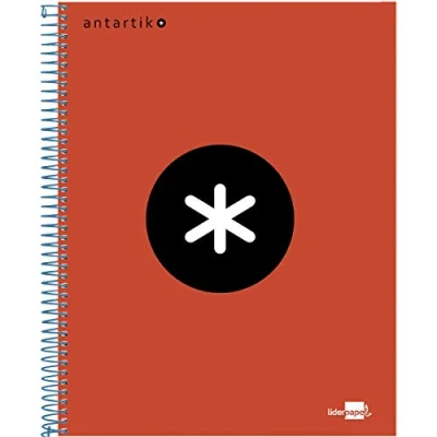Abbildung von Liderpapel KD32 Notizbuch mit Spiralbindung, A5, Mikro Antartik, gefüttert, 120 H, 100 g, 5 Bänder, 6 Bohrungen, Rot