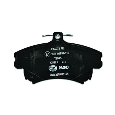 Abbildung von HELLA 8DB 355 017 041 Bremsbelagsatz mit akustischer Verschleißwarnung Bremssattelschrauben VOLVO: V40 Kombi, S40 I