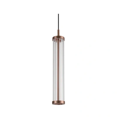 Abbildung von SLV QUIMERA KUPFER Hängelampe aus Glas, Pendelleuchte Rund, Dimmbare Esszimmerleuchte, Wohnzimmerlampe mit Warmweißem Licht, Esstischleuchte effizienter LED Technik, Vintage Deckenlampe