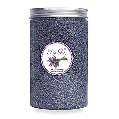 Abbildung von TooGet Kulinarische Getrocknete Lavendel Knospen, 100% Rohes Hochland Wachsen Blüten, Ultrablauer Premium Mit Pet kunststoffflasche(115g)