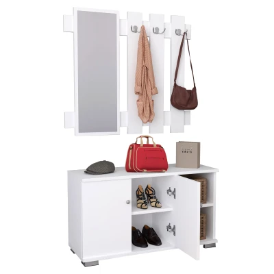 Abbildung von VCM Schuhschrank 2tlg. Holz Garderobe Dielenmöbel Schuhe Gados XL (1 St)