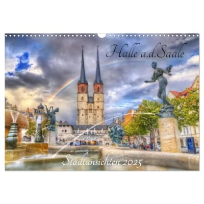 Abbildung von Halle an der Saale Stadtansichten 2025 (Wandkalender DIN A3 quer), CALVENDO Monatskalender