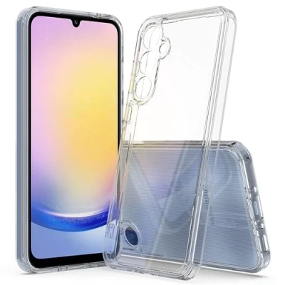 Abbildung von CoverKingz Handyhülle kompatibel mit Samsung Galaxy A35 5G Stoßfeste Handy Hülle Kameraschutz Silikon/Acryl Cover Clear Slim Hybrid Case Transparent