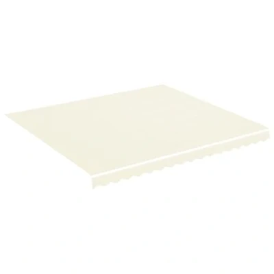 Abbildung von vidaXL Markisenbespannung Wasserabweisend Ersatz Markisestoff Markisentuch Ersatzstoff mit Volant Markisevolant für Markise Creme 4x3,5m