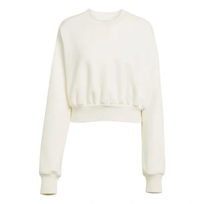 Abbildung von adidas Weiches Lux Sweatshirt für Damen, lockerer Schnitt, Größe XS, Cremefarben