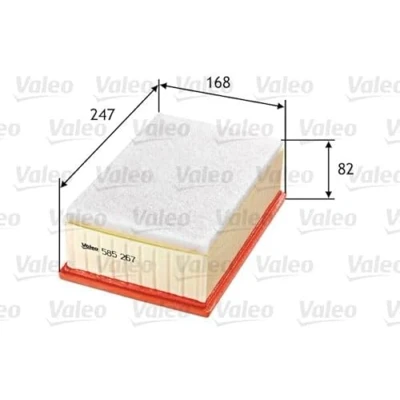 Abbildung von VALEO 585267 Luftfilter 82 168 247 Filtereinsatz mit Vorfilter PEUGEOT: 307 Schrägheck, CC, SW, CITROËN: C4 I Coupe