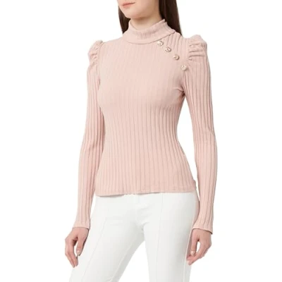 Abbildung von Sookie Damen Rippstrick Pullover 23725683 SO01, Rosa, XS