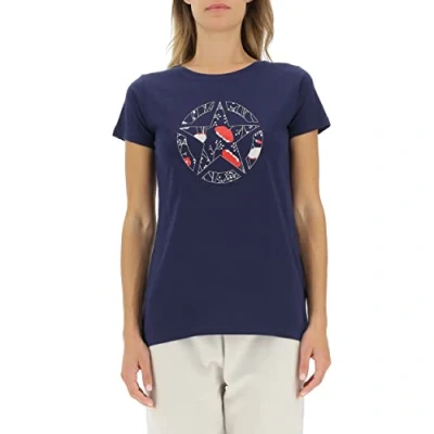 Abbildung von JEEP O102614 A184 J Woman T Shirt Star Botanical Print J22W Deep Blue M