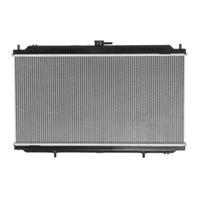 Abbildung von NRF 53695 Kühler, Motorkühlung Aluminium 695 360 29 mit Anbauteilen Kühlrippen gelötet NISSAN: Primera Kombi, Hatchback