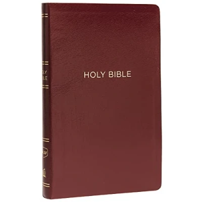 Abbildung von NKJV, Thinline Reference Bible, Leather Look, Burgundy, Red Letter, Comfort Print: Holy New King James Version