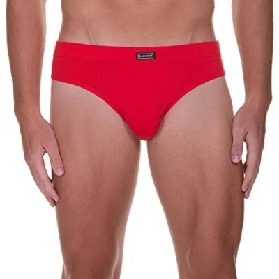 Abbildung von Bruno Banani SLIP Check LINE 2.0 Slip, Herren, Größe: Small, Rot