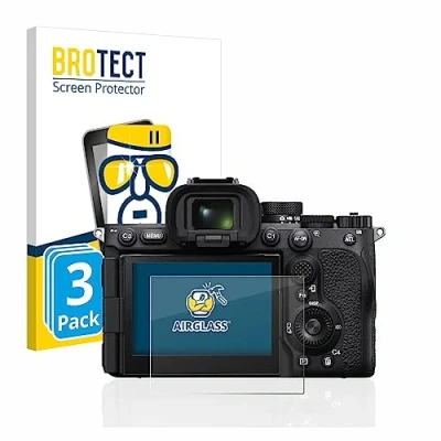 Abbildung von BROTECT Schutzglas für Sony Alpha 7R V / a7R (3 Stück) Schutzfolie Panzer Folie Glas [Extrem Kratzfest 9H, Anti Fingerprint, Ultra Transparent]