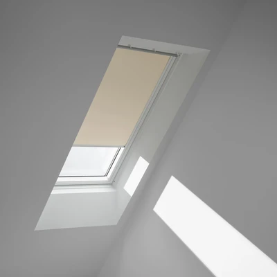 Abbildung von VELUX Verdunklungsrollo &quot;DKL S06 1085SWL&quot;, verdunkelnd, Verdunkelung, ohne Bohren, in Führungsschienen, weiße Führungsschienen &amp; Griffleiste