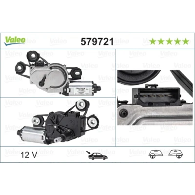 Abbildung von VALEO 579721 Scheibenwischermotor 12 hinten für Links /Rechtslenker ORIGINAL TEIL SEAT: Ibiza 4 Schrägheck