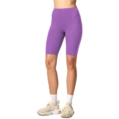 Abbildung von Merry Style Damen Sport Leggings kurz Sportleggings Radlerhose Sporthose aus Viskose MS10 145 (Purpur, S)