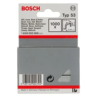 Abbildung von Bosch 1000 Tackerklammern 18/11,4 mm Typ 53 St. 1609200369 Klammern Abmessungen (B x H) 11.4 18 (1609200369)