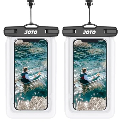 Abbildung von JOTO 2 Stück 6.9&quot; Schwimmende Wasserdicht Handytasche Wassertasche Unterwasser Handyhülle für iPhone 14 13 12 11 Pro Max/Galaxy S22 S21 A13 A53 und Weiteren Smartphones Klar