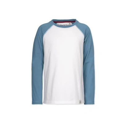 Abbildung von Band of Rascals Longsleeve Raglan Langarmshirt für Kinder, Größe: 158, Aegean blue white