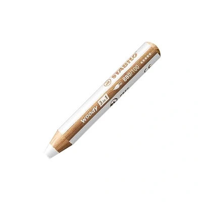 Abbildung von STABILO Buntstift Woody 3 in 1, Malstift Farbstift Wasserfarbe Wachsmalkreide, alle Farben
