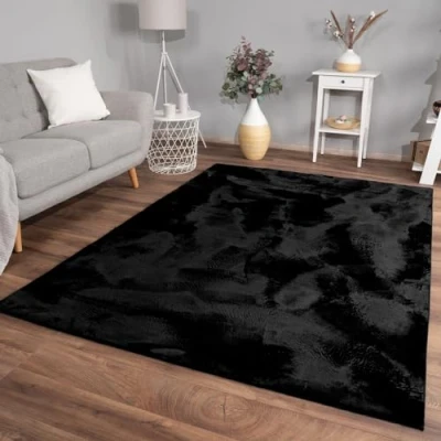 Abbildung von Fellteppich Wohnzimmer Hochflor Teppich Kunstfell Modern Unifarben Flauschig Weich, TT Home, Läufer, Höhe: 26 mm