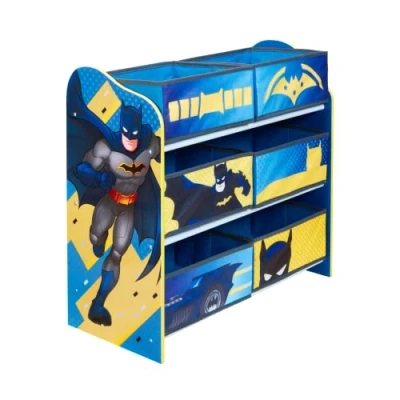 Abbildung von Batman Regal zur Spielzeugaufbewahrung mit sechs Kisten für Kinder