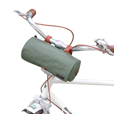 Abbildung von Tourbon Fahrradtasche für Lenker, wasserdicht, Leinen, mit Schultergurt