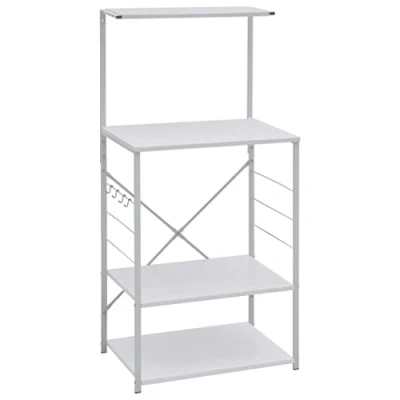Abbildung von vidaXL Schubkasteneinsatz Mikrowellenregal Weiß 60x39,6x123 cm Holzwerkstoff