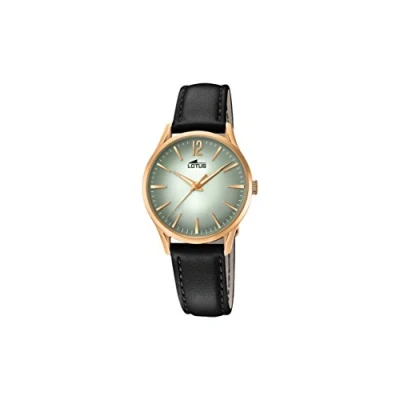 Abbildung von Lotus Watches Damen Datum klassisch Quarz Uhr mit Leder Armband 18407/5