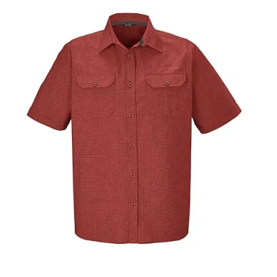 Abbildung von killtec Herren Funktionshemd/Hemd Kurzarm/Outdoorhemd KOS 47 MN WVN SHRT, Ziegelrot, XL, 42843 000
