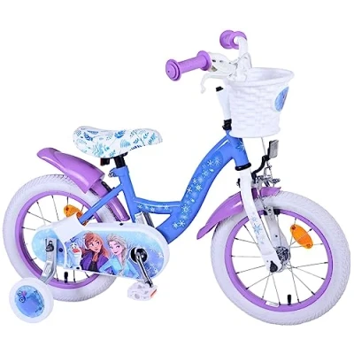 Abbildung von Disney Die Eiskönigin Kinderfahrrad 14 Zoll, Blau/Lila