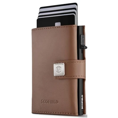 Abbildung von SF SCOFIELD Trinity Premium Slim Wallet I Wallets for Men Kartenetui Herren 10 12 Karten Kreditkartenetui RFID Schutz Portemonnaie Smart Geldbörse Card Holder