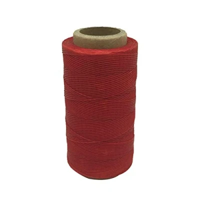 Abbildung von Yulakes 260 Meter 1mm Leder gewachst Wachs Thread Cord Naehgarn Fuer meissel Schuhe gepaeck setzen (rote)