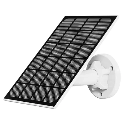 Abbildung von NIVIAN Solarpanel für IP Überwachungskameras Kompatibel mit Ezviz C3A und BC1C Außenbereich IP65 Einfache Installation 3m Kabel, Schwarz, 1 Unidad, Monokristalline