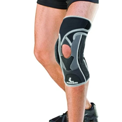 Abbildung von Mueller 5901 1 Hg80 Kniebandage mit Gelenk, schwarz/grau Gr.S