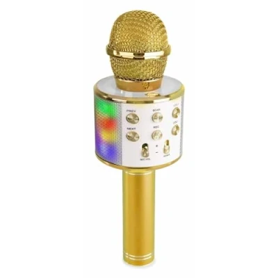 Abbildung von MAX KM15G Karaoke Mikrofon mit eingebauten LEDs, Lautsprecher,
