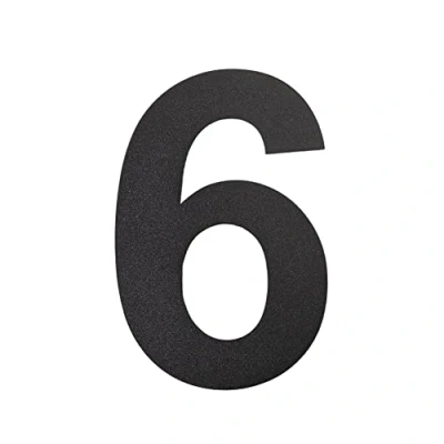 Abbildung von nanlyiau Hausnummer 8in/20.5cm edelstahl hausnummern schwarz matt Moderne aus Edelstahl，schwimmendes Aussehen(black 8in6/9)