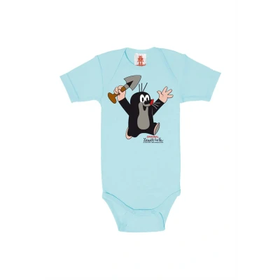 Abbildung von Logoshirt® TV I Der kleine Maulwurf Juhu Baby Body Print Kurzarm Kleinkind Mädchen &amp; Jungen hellblau Lizenziertes Originaldesign Größe 86/92