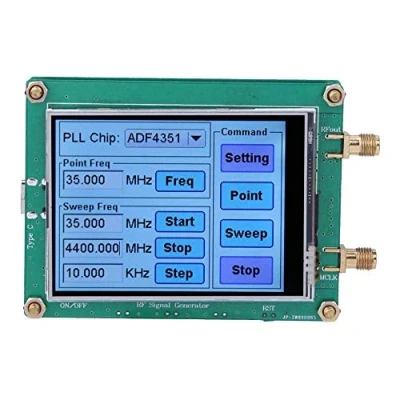 Abbildung von Signalgenerator Hochpräzise Voll Touchscreen RF Sweep Punktfrequenzmodul Radio PC Zählersteuerung Mit Datenkabel SMA Buchse ADF4350/ADF4351(ADF4351)
