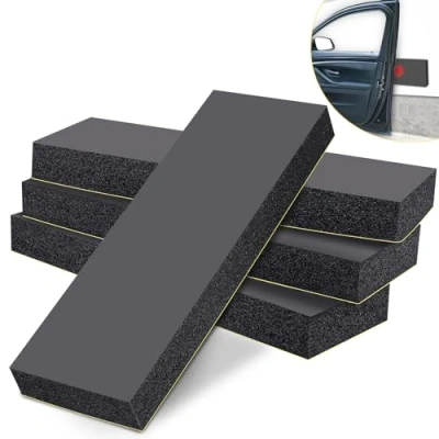 Abbildung von Garagen Wandschutz 4er Set, Schwarz selbstklebend Türwandschutz 3cm Extra Dicker Auto Schutz Garage Garagentor Kantenschutz