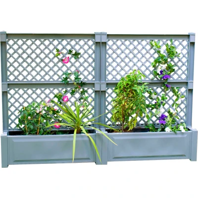 Abbildung von KHW Spalier, (2 St.), 2er Set Pflanzkasten groß 100 cm mit Spalier