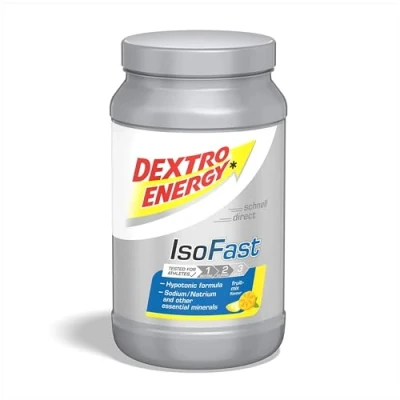 Abbildung von DEXTRO ENERGY ISO FAST FRUIT MIX (1120g Dose) Hypotones Elektrolyt Pulver mit Natrium, Magnesium, Kalium und Chlorid zur schnellen Kohlenhydrat Mineralstoff Versorgung