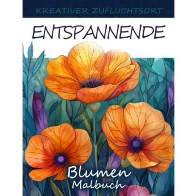 Abbildung von Kreativer Zufluchtsort Entspannende Blumen Malbuch: Malvorlagen, Ruhige Designs, Um Ihrer Kreativität Freien Lauf Zu Lassen