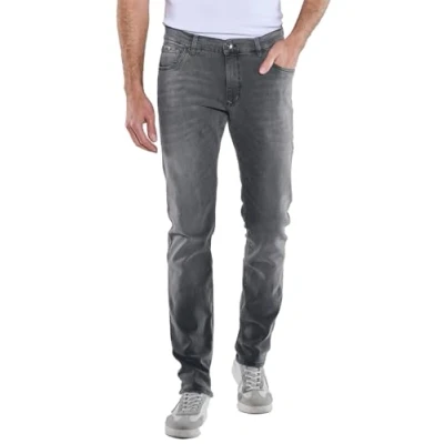 Abbildung von engbers Herren Super Stretch Jeans My Favorite, 38808, Dunkelgrau in Größe 32/34