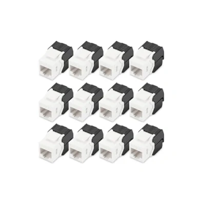 Abbildung von DIGITUS DN 93603 Keystone Modul Cat 6 12 Stück RJ45 Netzwerkdose Cat6 Ungeschirmt 250 MHz 1GBase T 1 Gbit/s AWG 26 bis 22 Werkzeugfreie Montage