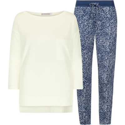 Abbildung von Mey Capri Pyjama (Set, 2 tlg) mit gemusterter Hose und schlichtem Oberteil